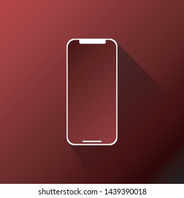 smartphone with flat design can be use as an icon or mock up