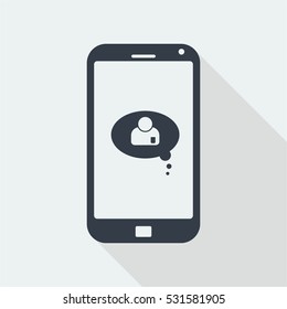 smartphone flat design, handphone design 