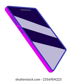 Smartphone de diseño plano de estilo isométrico sobre fondo blanco. ilustración vectorial
