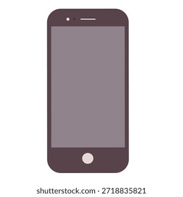 Smartphone in flat hand drawn style for office communication and mobile work. Ideal for business apps, marketing, and tech visuals.