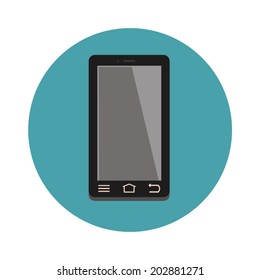 Smartphone flat icon .