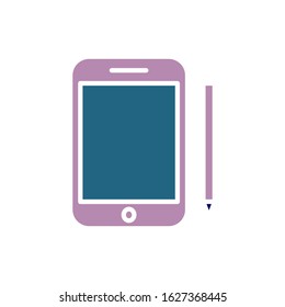 Smartphone flat icon design vector illustration