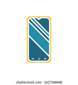 Smartphone flat icon design vector illustration