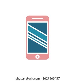 Smartphone flat icon design vector illustration