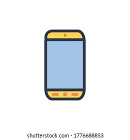Smartphone Flat Icon Design Vector Template Illustration