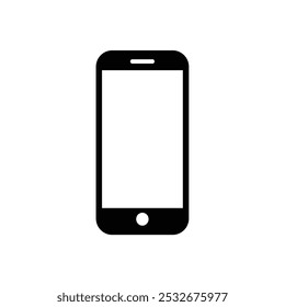 Ícone plano de smartphone isolado no fundo branco. Ilustração vetorial
