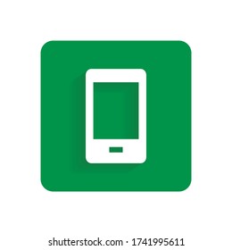 Smartphone. Flat icon, object isolated on white background. Illustration for design