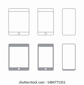 Smartphone flat icon on white background, vector illustration