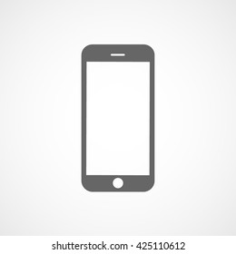 Smartphone Flat Icon On White Background