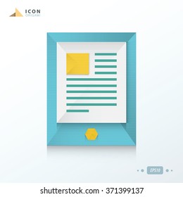 smartphone flat icon origami