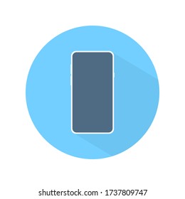 Smartphone Flat Icon Vector. Full Screen Mobile Phone Illustration