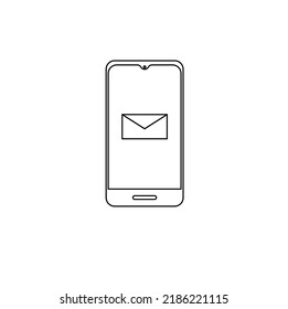 ilustración del vector de icono plano de smartphone
