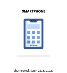 Smartphone-Flachsymbol. Vektorgrafik auf weißem Hintergrund. Kann für digitale Produkte, Präsentation, UI und viele mehr verwendet werden.