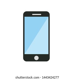 Smartphone in flat style isolated on white background cartoon vector illustration