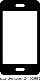Smartphone Vector plano en blanco y negro