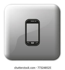 Smartphone flat vector icon.