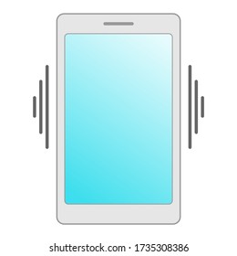 Smartphone flat vector icon. Phone flat vector icon