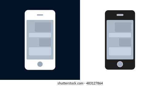 Smartphone Flat vector set.