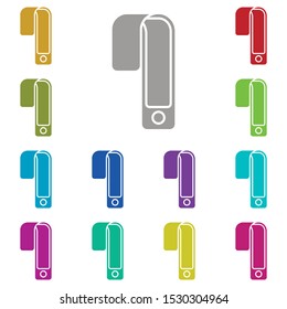 Smartphone, flexible, clockmulti color icon. Simple glyph, flat vector of smartphone icons for ui and ux, website or mobile application