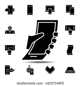 smartphone, flexible, phone icon. Simple glyph, flat vector element of Smartphone icons set for UI and UX, website or mobile application