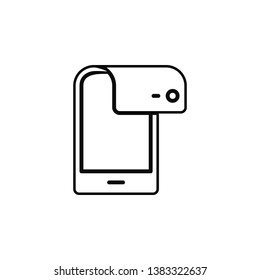 smartphone, flexible, phoneicon. Simple thin line, outline vector of Smartphone icons for UI and UX, website or mobile application
