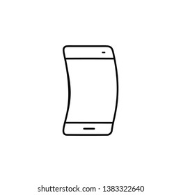 smartphone, flexible, phoneicon. Simple thin line, outline vector of Smartphone icons for UI and UX, website or mobile application