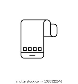 smartphone, flexible, phoneicon. Simple thin line, outline vector of Smartphone icons for UI and UX, website or mobile application