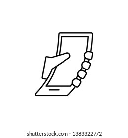 smartphone, flexible, phoneicon. Simple thin line, outline vector of Smartphone icons for UI and UX, website or mobile application