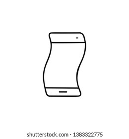 smartphone, flexible, phoneicon. Simple thin line, outline vector of Smartphone icons for UI and UX, website or mobile application