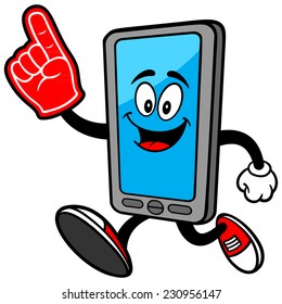Smartphone with Foam Finger
