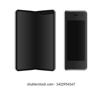 Smartphone fold isolated on whire background in vector format