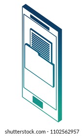 smartphone folder file isometric design