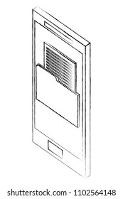 smartphone folder file isometric design