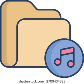 Carpeta de teléfono inteligente Diseño de icono de color lineal