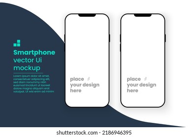 Smartphone frame with blank white screen. device layout. smartphone ilustration vector design