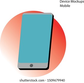 Smartphone frame less blank screen, rotated position. 3d isometric illustration cell phone. Smartphone perspective view. Template for infographics or presentation UI design interface. vector