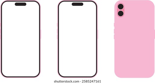 Smartphone frame pink frame illustration