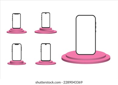 Smartphone Frame Podium Design Vector