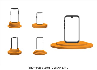 Smartphone Frame Podium Design Vector