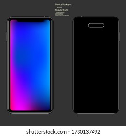 Smartphone frame. Template for infographics. Interface. vector