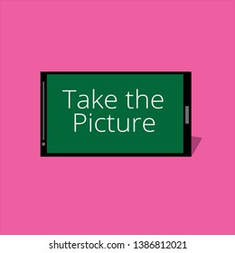 Smartphone frames isolated on pink. Vintage style. Vector illustration