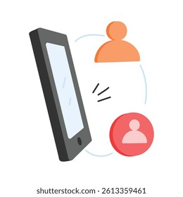 A smartphone with a friend request notification, symbolizing digital connections