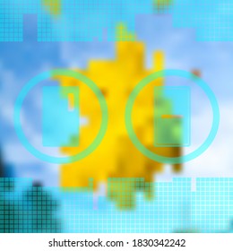 Smartphone front and back icon on light background
