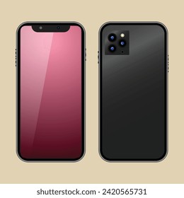 Smartphone  Front and Back Vector EPS10 