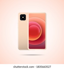 Smartphone. Front and back view illustration.  svg