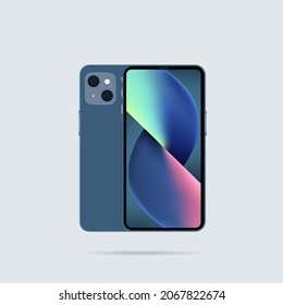 Smartphone. Front and back view illustration. 