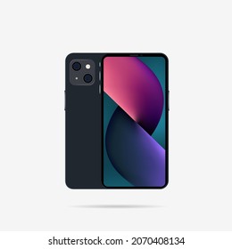 Smartphone. Front and back view illustration. vector.