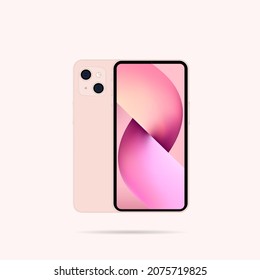Smartphone. Front and back view illustration.  svg