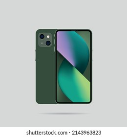 Smartphone. Front and back view illustration. 
