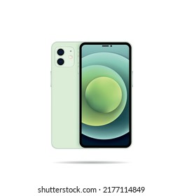Smartphone. Front and back view illustration. 